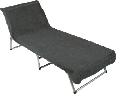 Produktbild von Liegenbezug Frottee für Gartenliege, 100% Baumwolle, 75x215 cm, dunkelgrau (anthrazit)