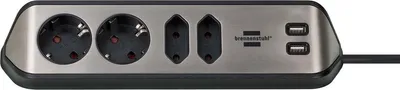 Produktbild von Brennenstuhl estilo Eckstedoleiste 4-fach schwarz