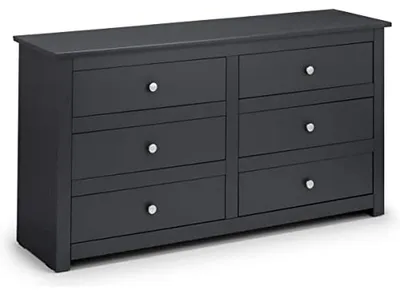Ladekast mit 6 Schubladen – Anthrazit, 140x74x40 cm