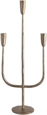 Image de Bougeoir en métal couleur laiton, 10 cm