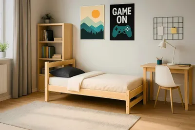 Produktbild von Mädchenbett Kinderbett Jugendbett 80/90 -160/180/200 cm