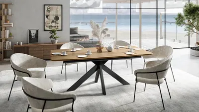 Produktbild von Esstisch ORLO 200 cm – Stilvoller Design-Esstisch für Esszimmer und Küche, Tisch in Eiche Natur, nicht ausziehbar
