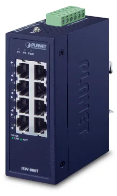 Productafbeelding van Planet ISW-800T - Onbeheerd - L2 - Fast Ethernet (10/100) - Volleduplex - Geschikt voor wandmontage