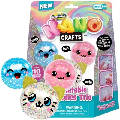 Zdjęcie produktu dla Nano Crafts 1 Set Nano Tape Kit Bunt DIY Bubble Craft Set mit Lehmaufklebern Taśma Inflatable Buddies Trio Creative Kids