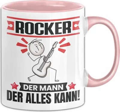 Produktbild von Rocker Tasse Geschenk für Rocker Der Mann Der Alles Kann Geschenkidee zum Geburtstag (Rosa)