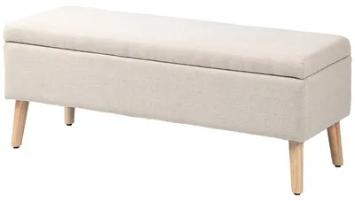 Immagine prodotto di Panca imbottita con spazio contenitore - Divano | Colore: Beige | Dimensioni: 110x39x45 cm