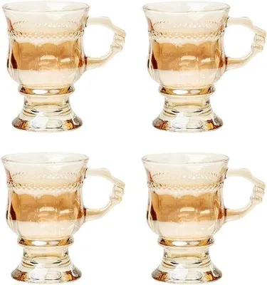 Produktbild von Famanu Trinkgläser mit Henkel, Set von 4 - für Kaffee, Cocktails und mehr