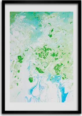 Produktbild von Bild - Bilderrahmen - 50 cm x 70 cm - MDF - Rahmen - Wandkunst Abstraktionsflecken