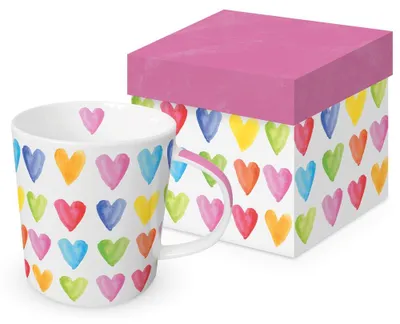 Produktbild von Kaffeebecher Trend Mug - Aquarell Hearts