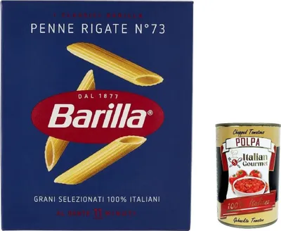Produktbild von 10x Pasta Penne rigate Nr. 73, 100% italienisch Nudeln 500 g pack + Italian Gourmet polpa 400g