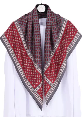 Produktbild von Bandana-Stirnband – Haartuch – Quadratisches Kopftuch – Geschenkidee für Frauen, rot