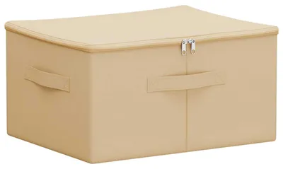 Produktbild von vidaXL Aufbewahrungsbox Creme 43 x 34 x 23 cm Vliesstoff