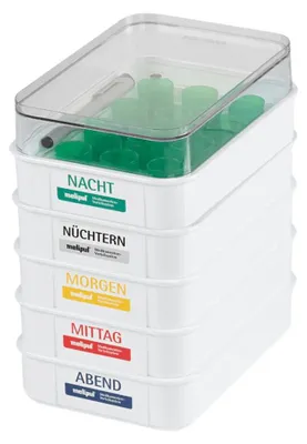 Produktbild von SATZ melipul Mahlzeiten-Tablett 12 mit Mehrweg-Becher | Stück (1 Stück)