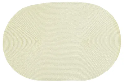 Produktbild von Platzset Polypro Ecru oval ca. 45 x30 cm Platzdeckchen Tischset geflochtene Optik