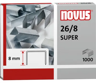 Zdjęcie produktu dla NOVUS Heftklammer 040-0199 26/8 verzinkt 1.000 St./Pack.