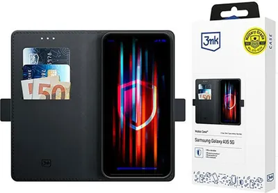 Produktbild von 3MK Wallet Case, Geldbörsenhülle, Samsung, Galaxy A35 5G, 16,8 cm (6.6"), Schwarz