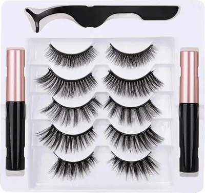 Produktbild von Daalo Magnetische falsche Wimpern Set 5 Paar