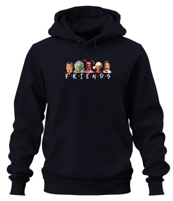 Obrázok produktu pre Friends Merry Christmas Christmas Movies - Christmas Xmas Uni mikina s kapucňou, Navy, L