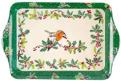 Produktbild von Plastiktablett mit Weihnachtsfinkendruck