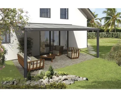 Produktbild von Terrassenüberdachung SKAN HOLZ Genua 541x307 cm anthrazit