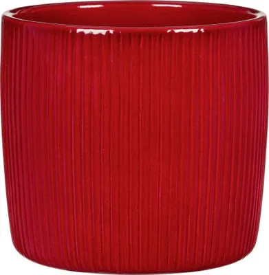 Produktbild von Scheurich Übertopf chili rot 13,5 x 13,5 cm Keramik