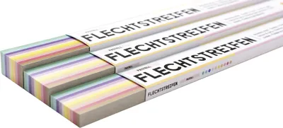 Produktbild von folia Flechtstreifen "Pastell" (B)10 x (L)500 mm sortiert 200 Streifen