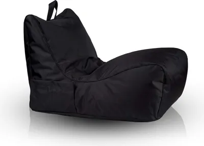 Produktbild von Ecopuf, Flavio, Sitzsack Pouf, Sack Poufsessel Pufsack, mit Seitentasche, Schwarz Nc14