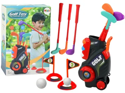 Produktbild von Leantoys Minigolf-Set für Kinder Trolley auf Rädern