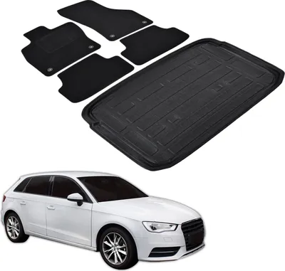 Obrázek produktu pro Sada Velurových Koberců a Vaničky do Kufru pro Audi A3 8V 2012-2020 5 dveře Sportback