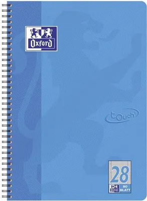 Obrázek produktu pro 10x Oxford 400086497 College pad 28 Touch A4+ kostkovaný 80 listů mořská modř
