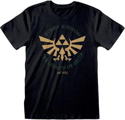 Produktbild von Nintendo Legend Of Zelda - Hyrule Kingdom Crest - Black T-Shirt - Größe S