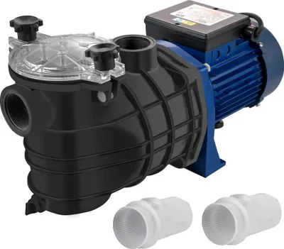 Zdjęcie produktu dla Pompa basenowa 1 HP 750 W - Pompy basenowe Maks. Natężenie przepływu 18000 l/h - Pompa filtrująca 3450 obr. Temperatura 50°C