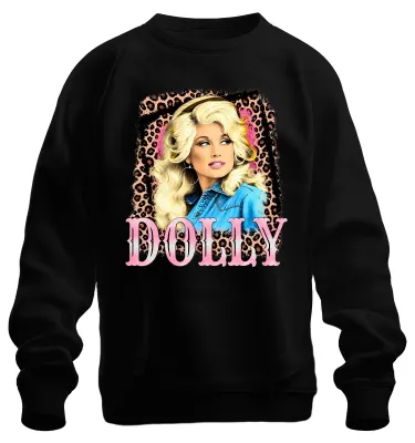 Productafbeelding van Dolly Parton, legende van de countrymuziek, westernzangeres, cowgirl sweatshirt, zwart, maat M