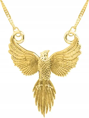 Produktbild von Zarter Feniks-Anhänger - 925 Silber, 585 Gold plattiert