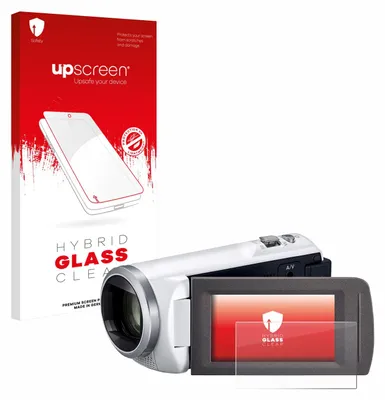 Produktbild von upscreen Schutzglas für Panasonic HC-V480MS Schutzfolie Panzer Folie Glas Display Schutz klar