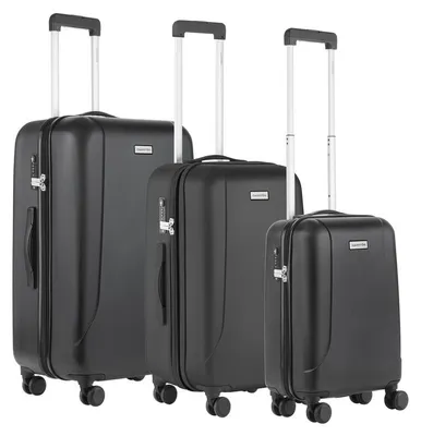 Image de CarryOn Skyhopper, ensemble de valises 3 pièces – Valises rigides avec serrure TSA - Noir