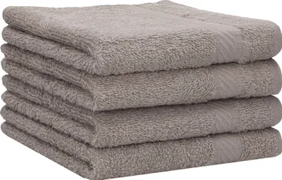 Produktbild von Betz 4 Stück Duschtücher 70x140 cm PALERMO 100% Baumwolle  Farbe: stone