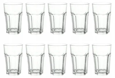 IKEA POKAL Trinkglas 350 ml blau gehärtetes Glas