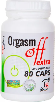 Produktbild von Orgasm Off Extra Nahrungsergänzungsmittel für verzögerte Ejakulation 80 Kapseln