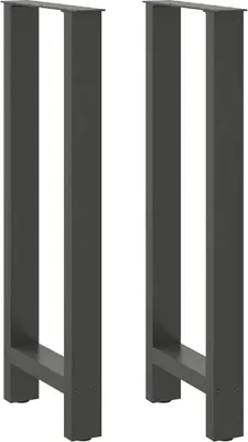 Obrázok produktu pre Nohy barového stola antracitové 2 ks 40 x (100-101) cm oceľové