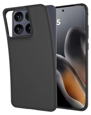 Image de Cazy Coque compatible avec Motorola Edge 70 Fusion Coque en Silicone – Coque Flexible – Noir