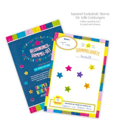 Produktbild von Sammelkarten Set Motivation 20 Stück mit 300 Stickern