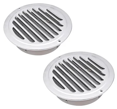 Obrázok produktu pre TRANKIELO® - Ventilačný mriežka 200 mm – Nerezová oceľ s ochranou proti hmyzu – Vhodná pre garáž, kuchyňu, kúpeľňu, stenu