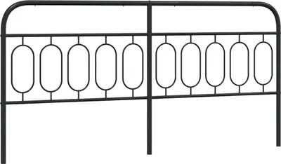 Produktbild von vidaXL Ersatz-Kopfteil Metall Schwarz 200 cm