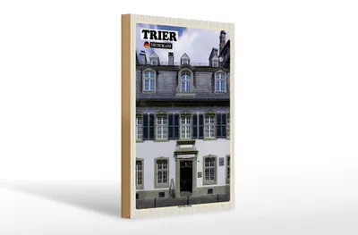 Produktbild von Holzschild Städte Trier Karl-Marx-Haus Altstadt 20x30cm