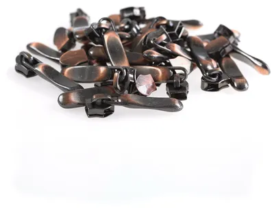 Produktbild von 20 Stylische Schieber Zipper für Spiralreißverschluss 5mm, Farbauswahl, Farbe:altkupfer