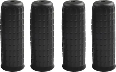 Produktbild von Gummigriffe für Schubkarren, rutschfeste und stoßdämpfende runde Rohre, schwarz, Universal-Griffe (122 x 30 mm), 4 Stück