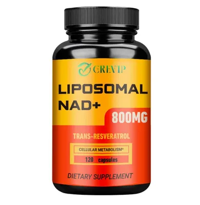 Immagine prodotto di NAD+ liposomiale Trans-resveratrolo (120 capsule) Integratore alimentare, riparazione del DNA, anti-invecchiamento, antiossidante, energia, metabolismo cellulare
