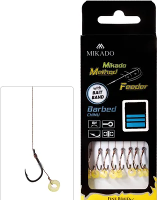 Zdjęcie produktu dla 8 x zestaw haczykowy "MIKADO METHOD FEEDER 36" z haczykiem feederowym 14 / Ø0,20mm / 10cm z pelletem / taśmą zanętową