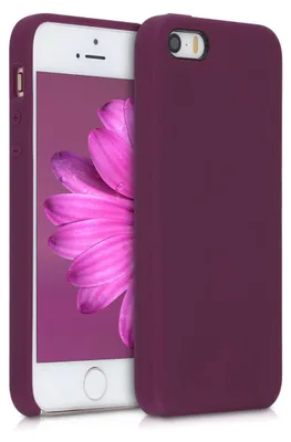 Produktbild von kwmobile Handyhülle für Apple iPhone SE (1.Gen 2016) / iPhone 5 / iPhone 5S Hülle - Case Silikon - Kabelloses Laden - Schutzhülle Cover in Bordeaux